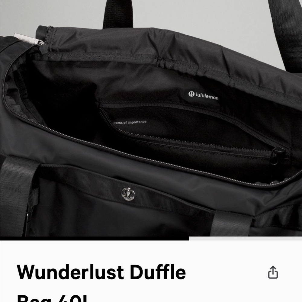 COPY - Lululemon gym/dance bag navy several pockets and zippers.